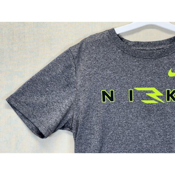 Nike 3 Brand Dri-Fit T-shirt Youth Large Gray Yellow - Picture 3 of 16